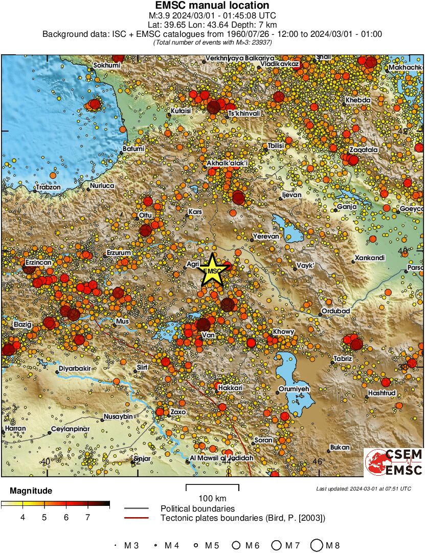 regional magnitude historical seismicity