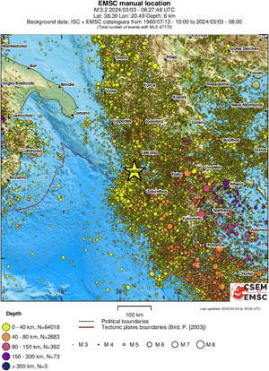 regional historical seismicity