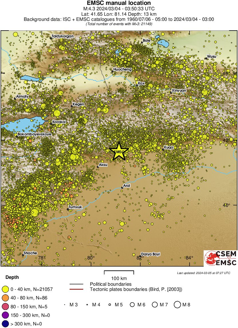 regional historical seismicity