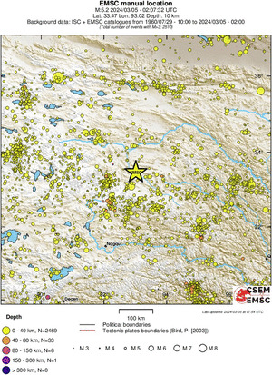 regional historical seismicity