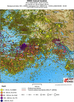 regional historical seismicity