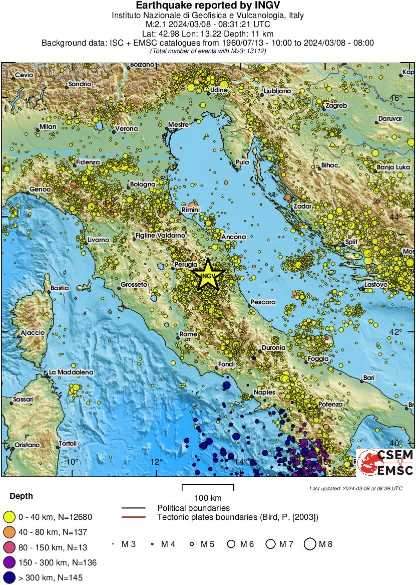 regional historical seismicity