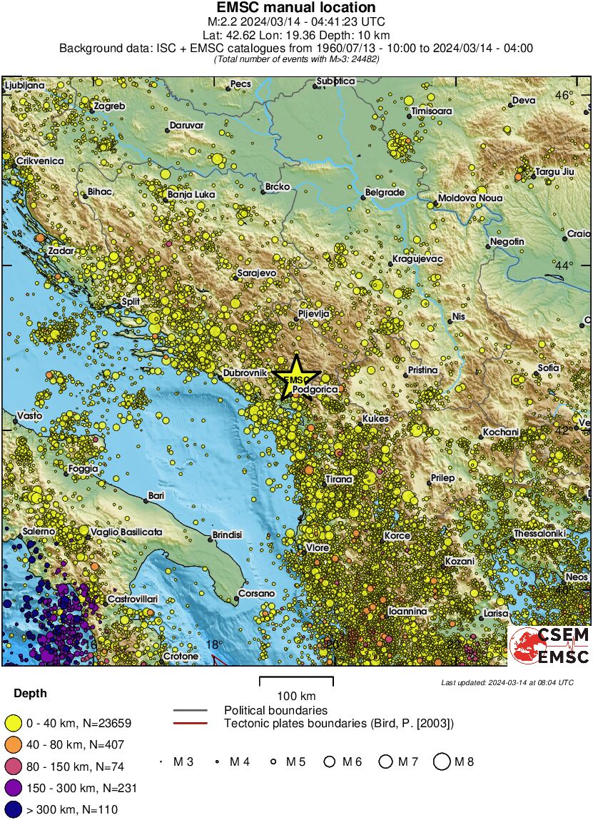 regional historical seismicity