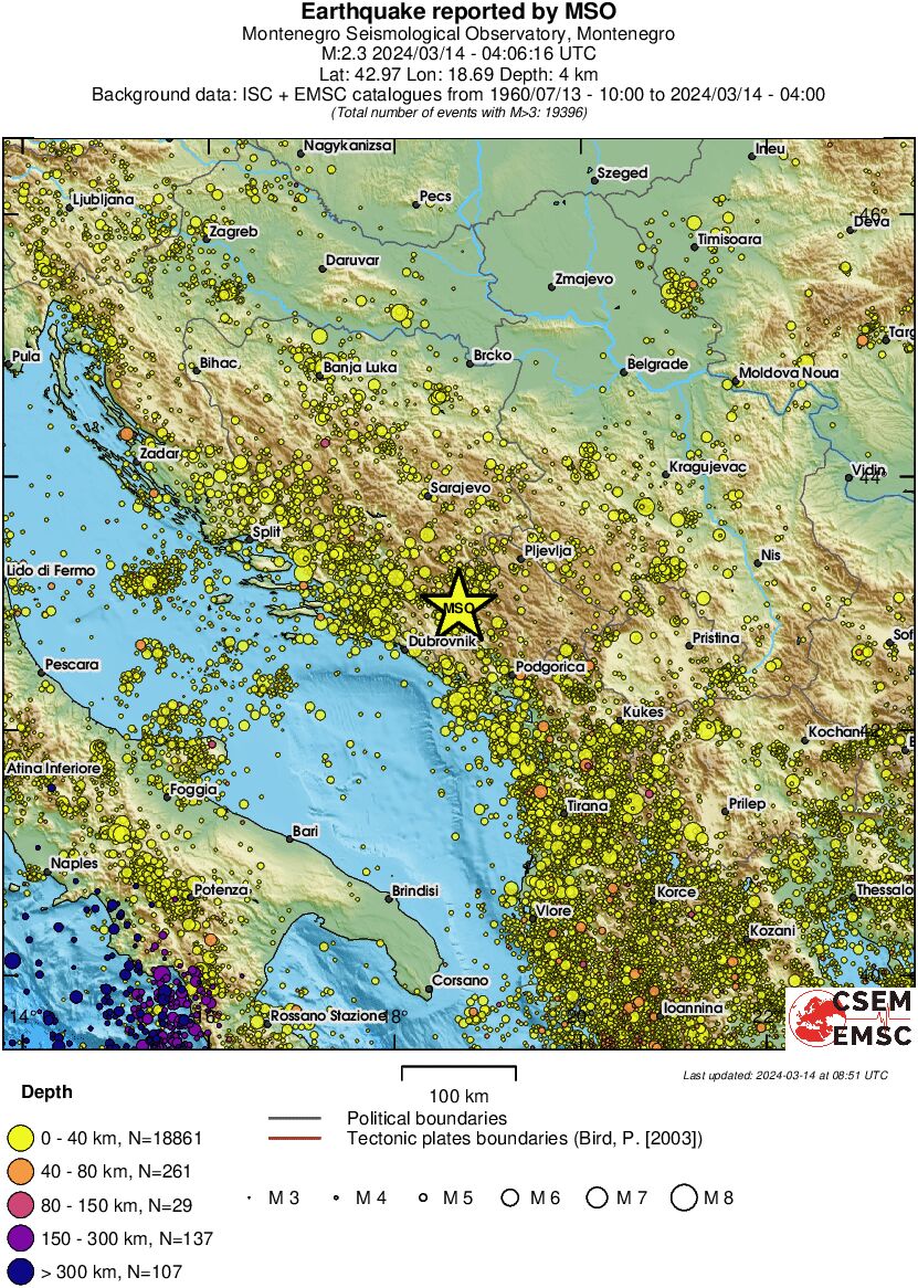 regional historical seismicity