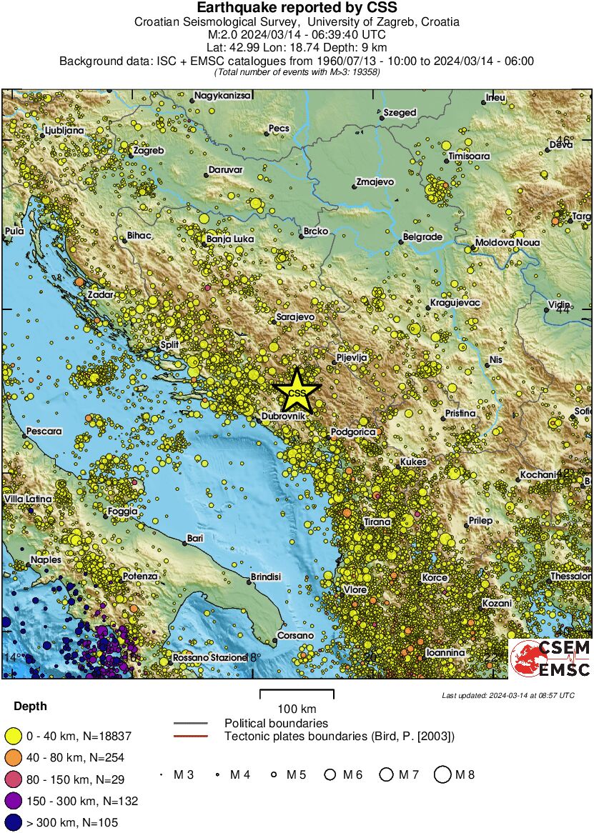 regional historical seismicity