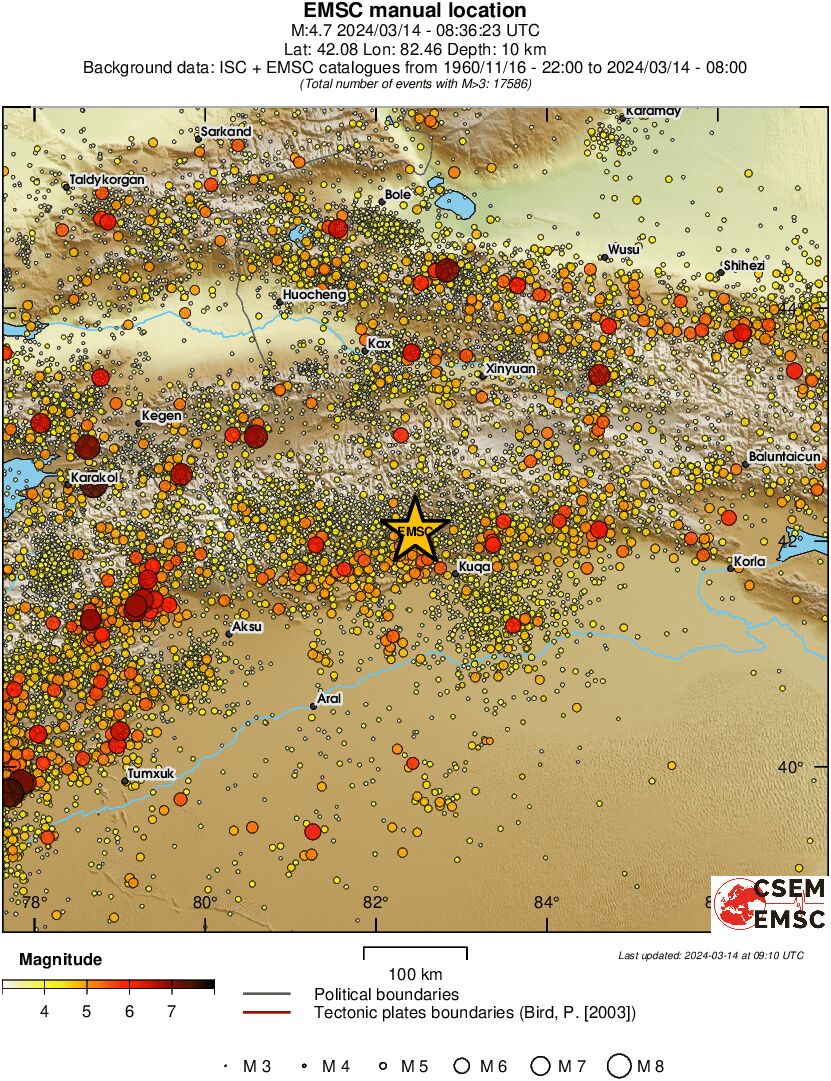 regional magnitude historical seismicity