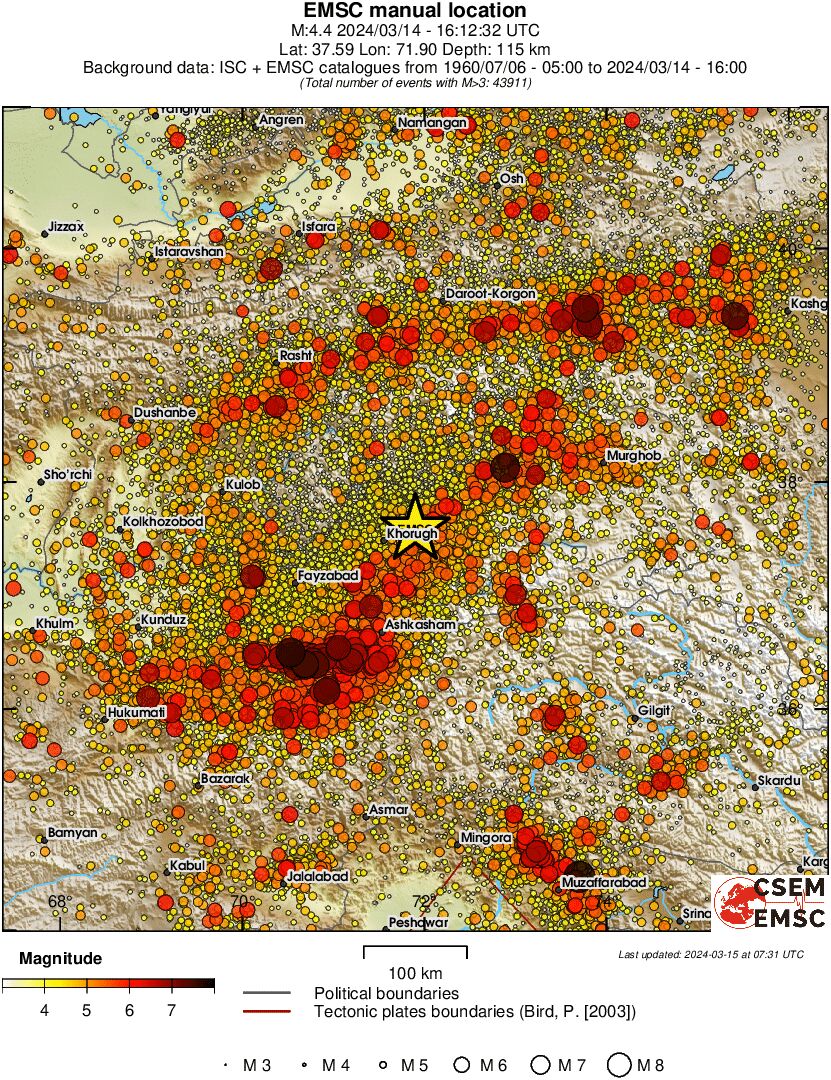 regional magnitude historical seismicity