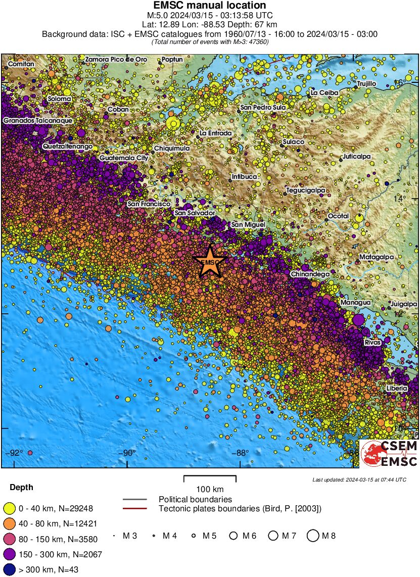 regional historical seismicity