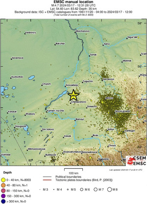 regional historical seismicity