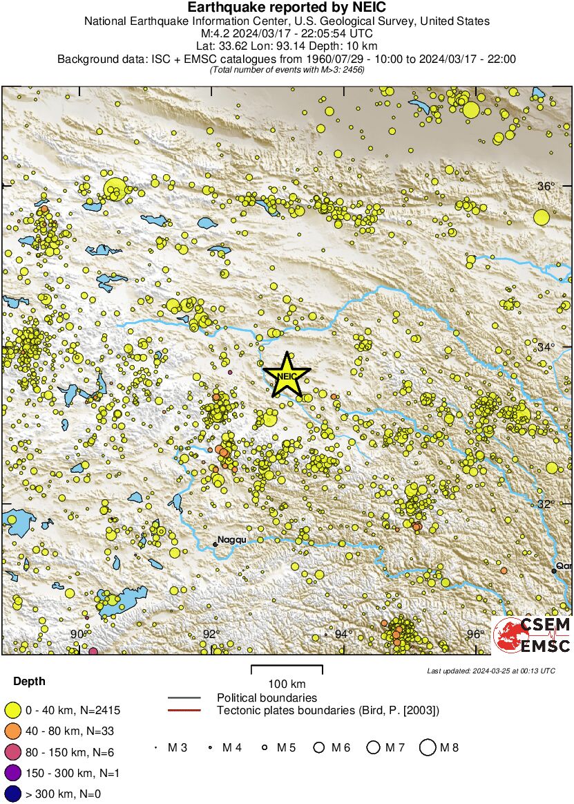 regional historical seismicity
