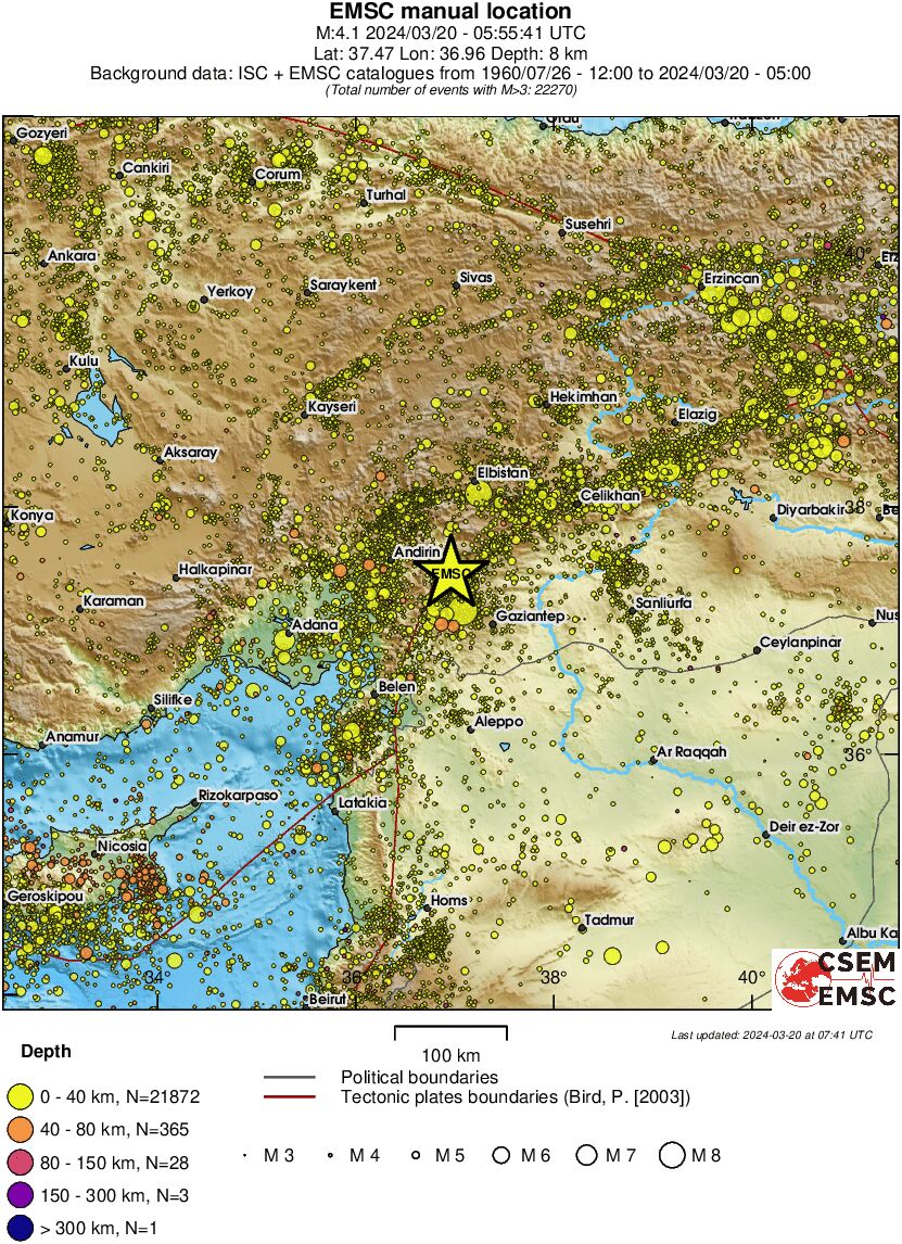 regional historical seismicity