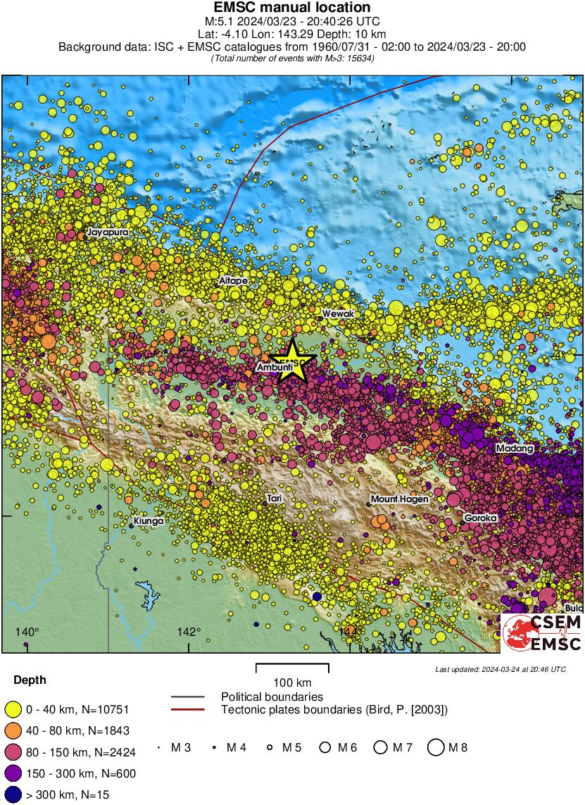 regional historical seismicity