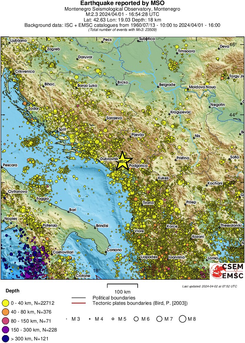regional historical seismicity