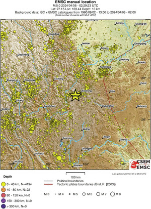 regional historical seismicity