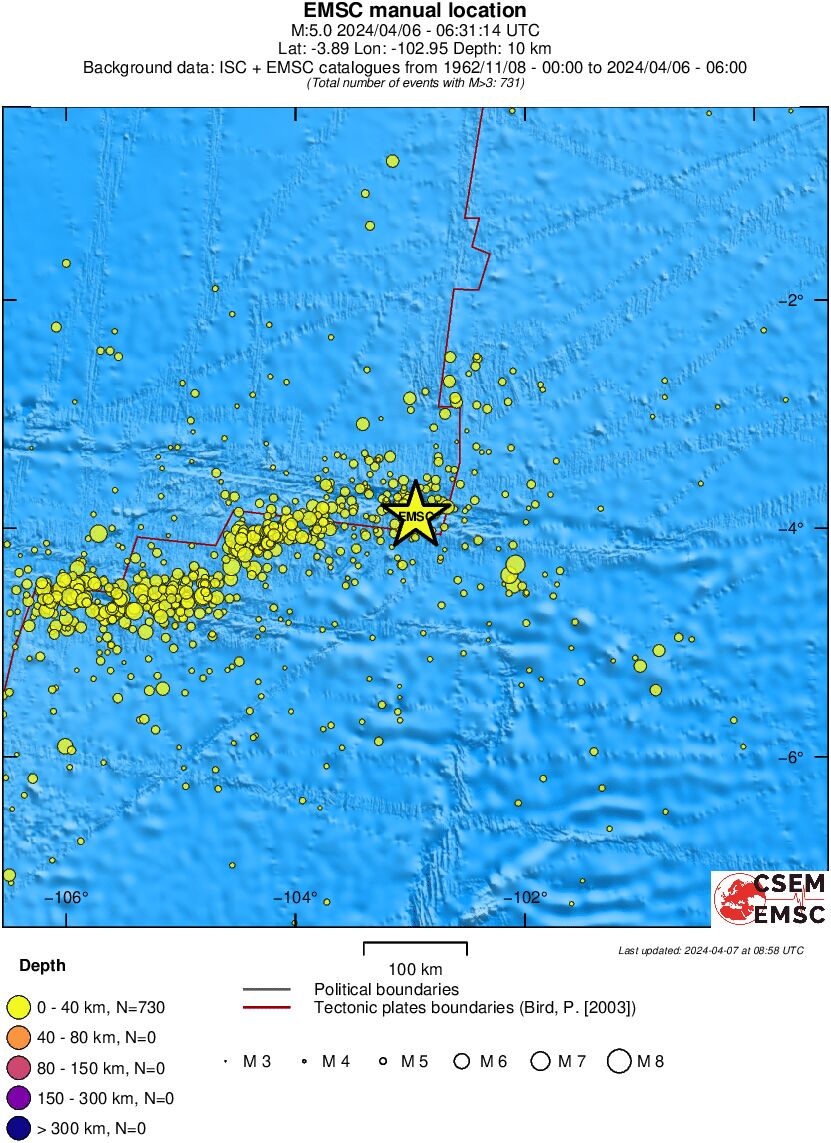 regional historical seismicity