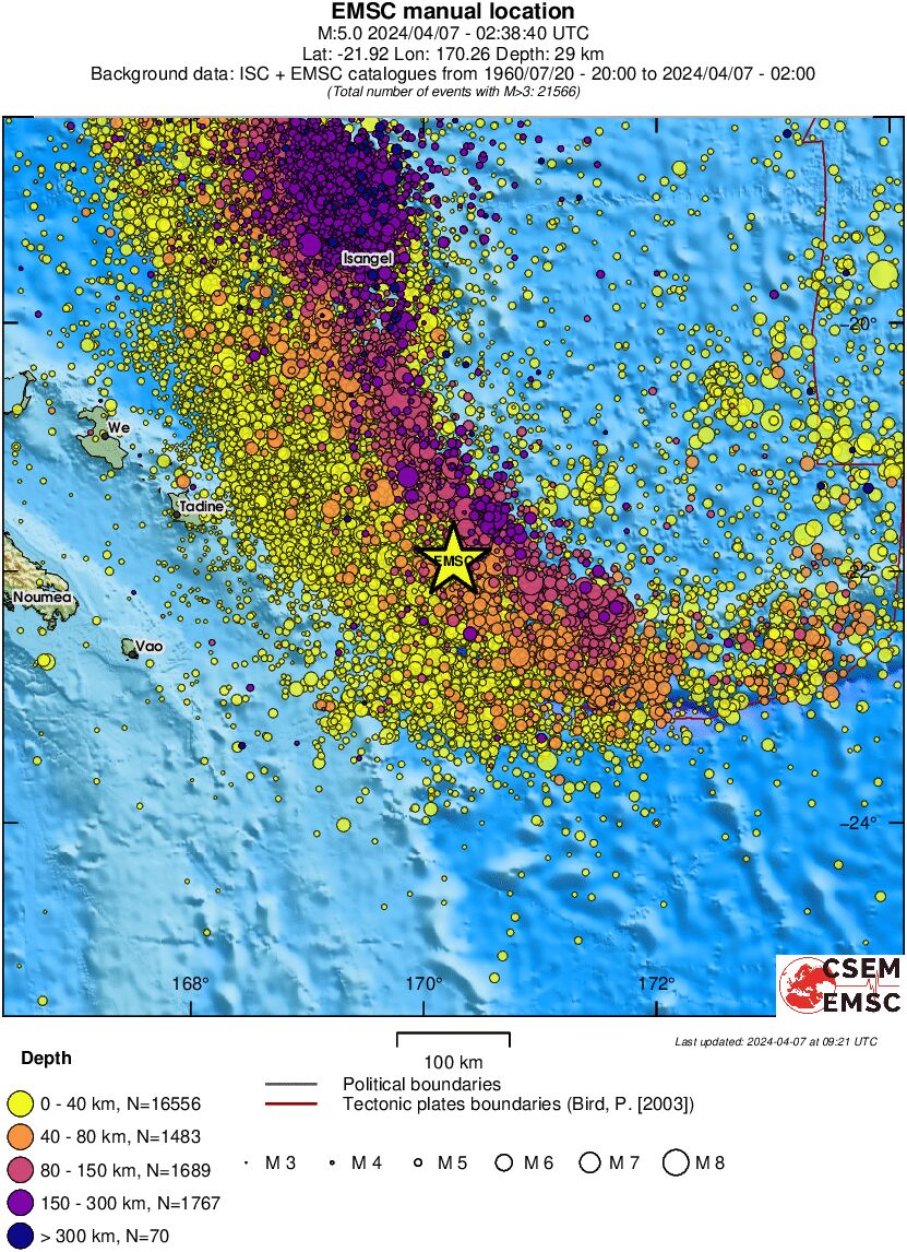 regional historical seismicity