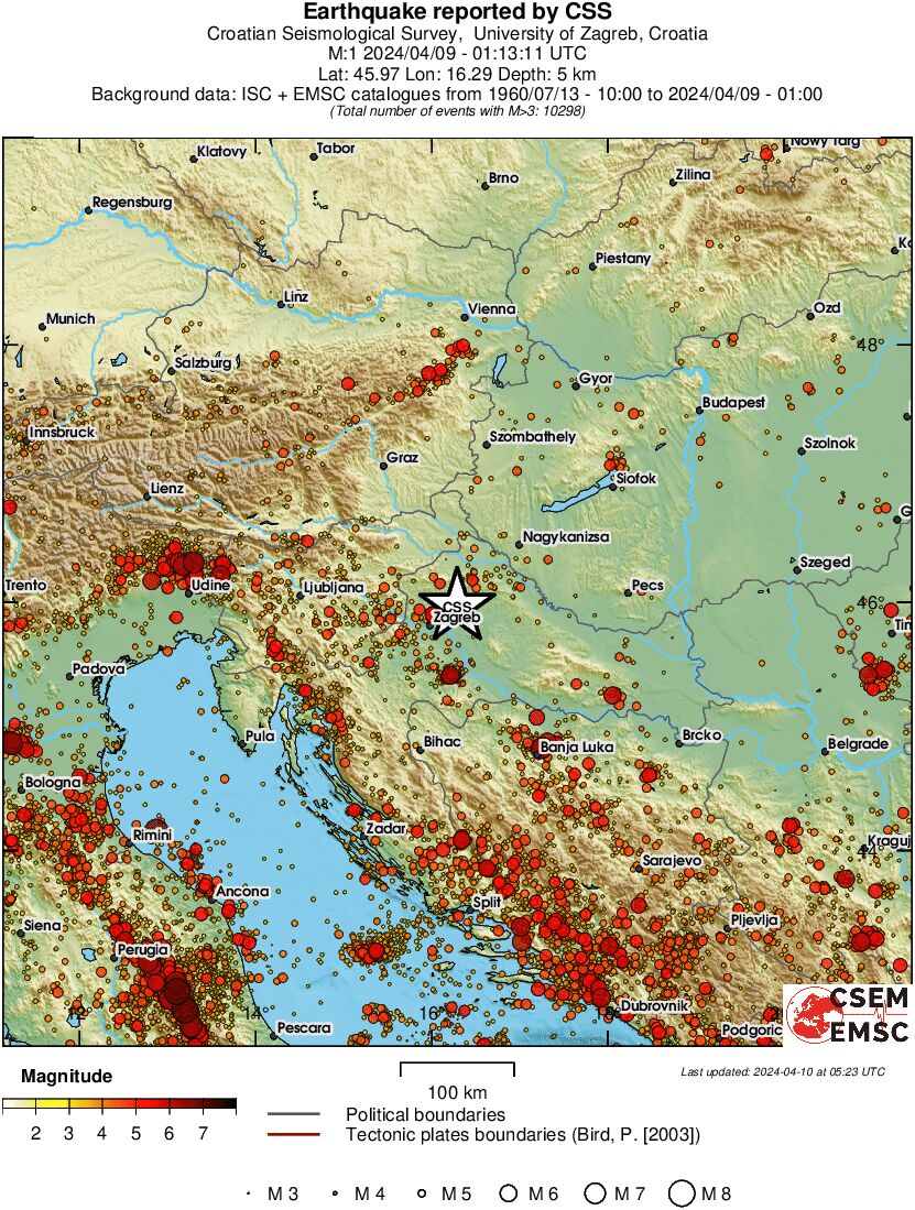 regional magnitude historical seismicity