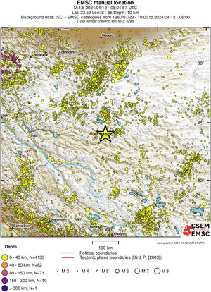 regional historical seismicity