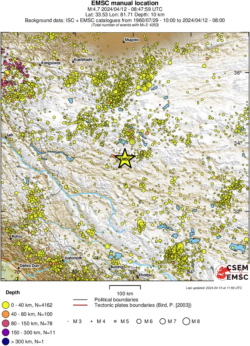 regional historical seismicity