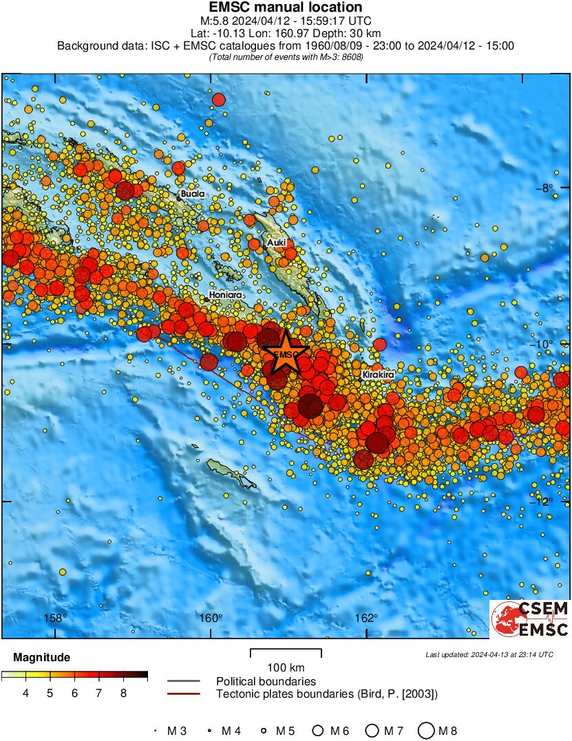 regional magnitude historical seismicity