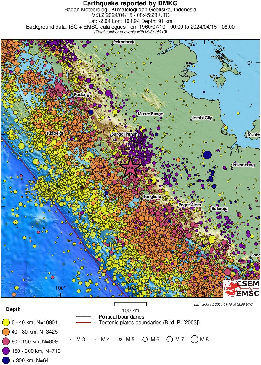 regional historical seismicity