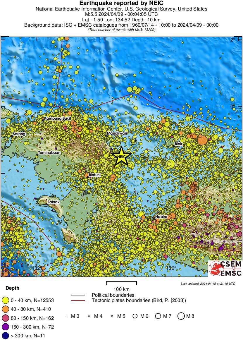 regional historical seismicity