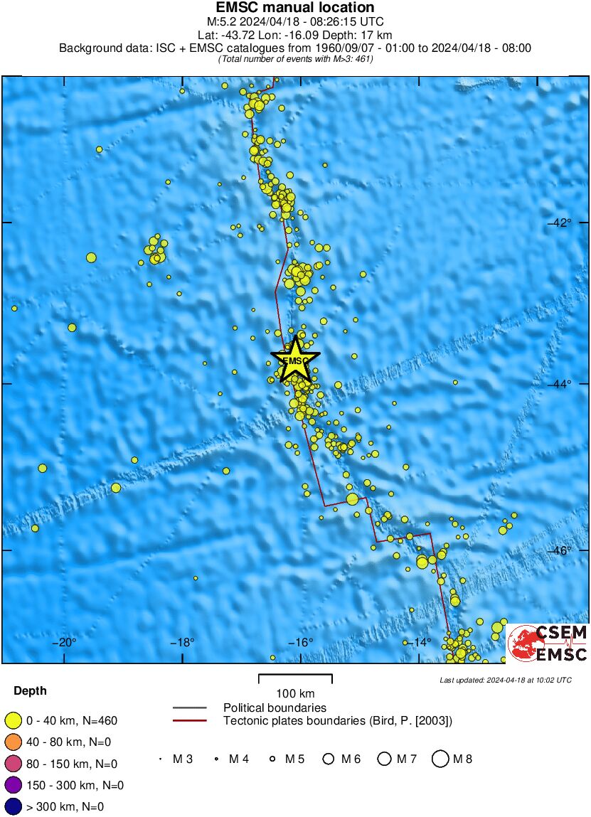 regional historical seismicity