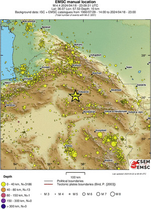 regional historical seismicity