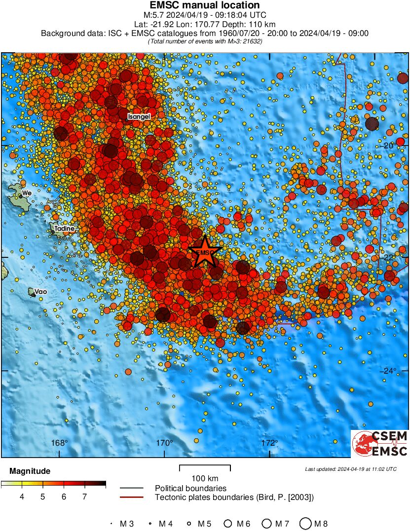 regional magnitude historical seismicity