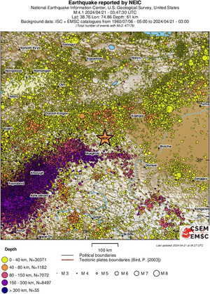 regional historical seismicity