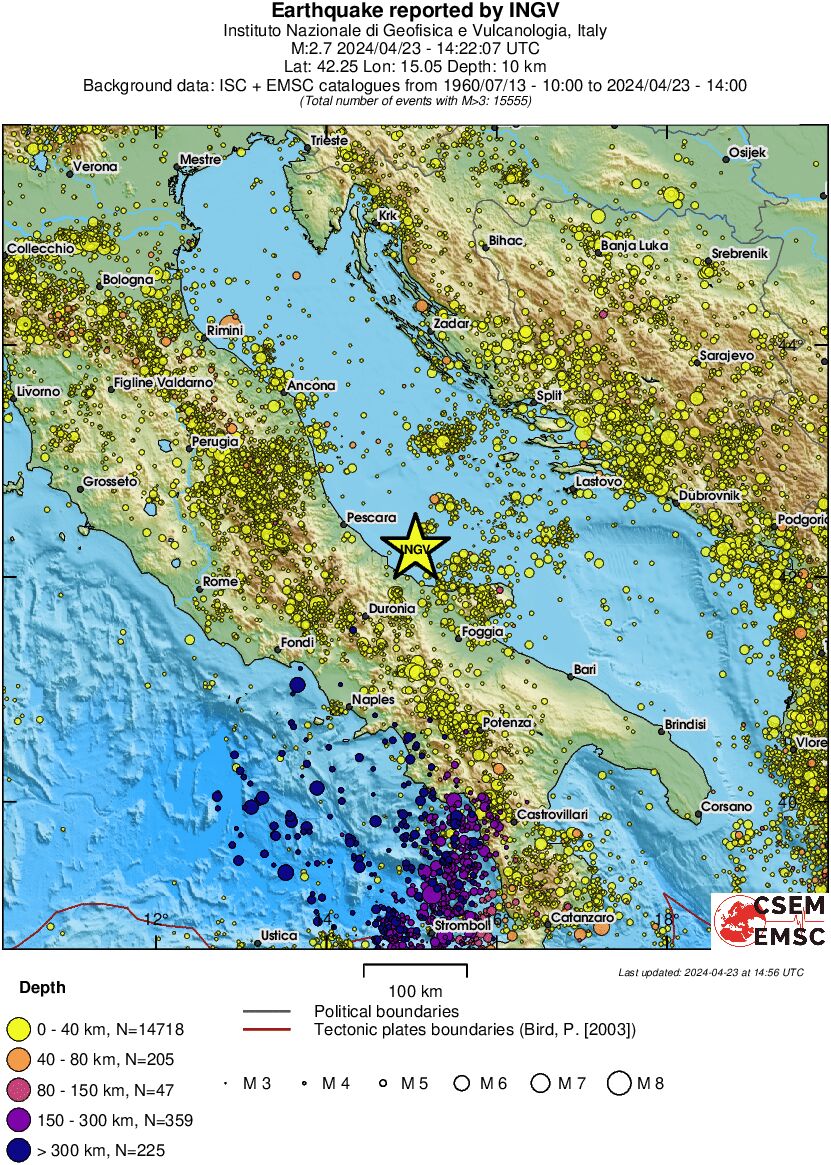regional historical seismicity