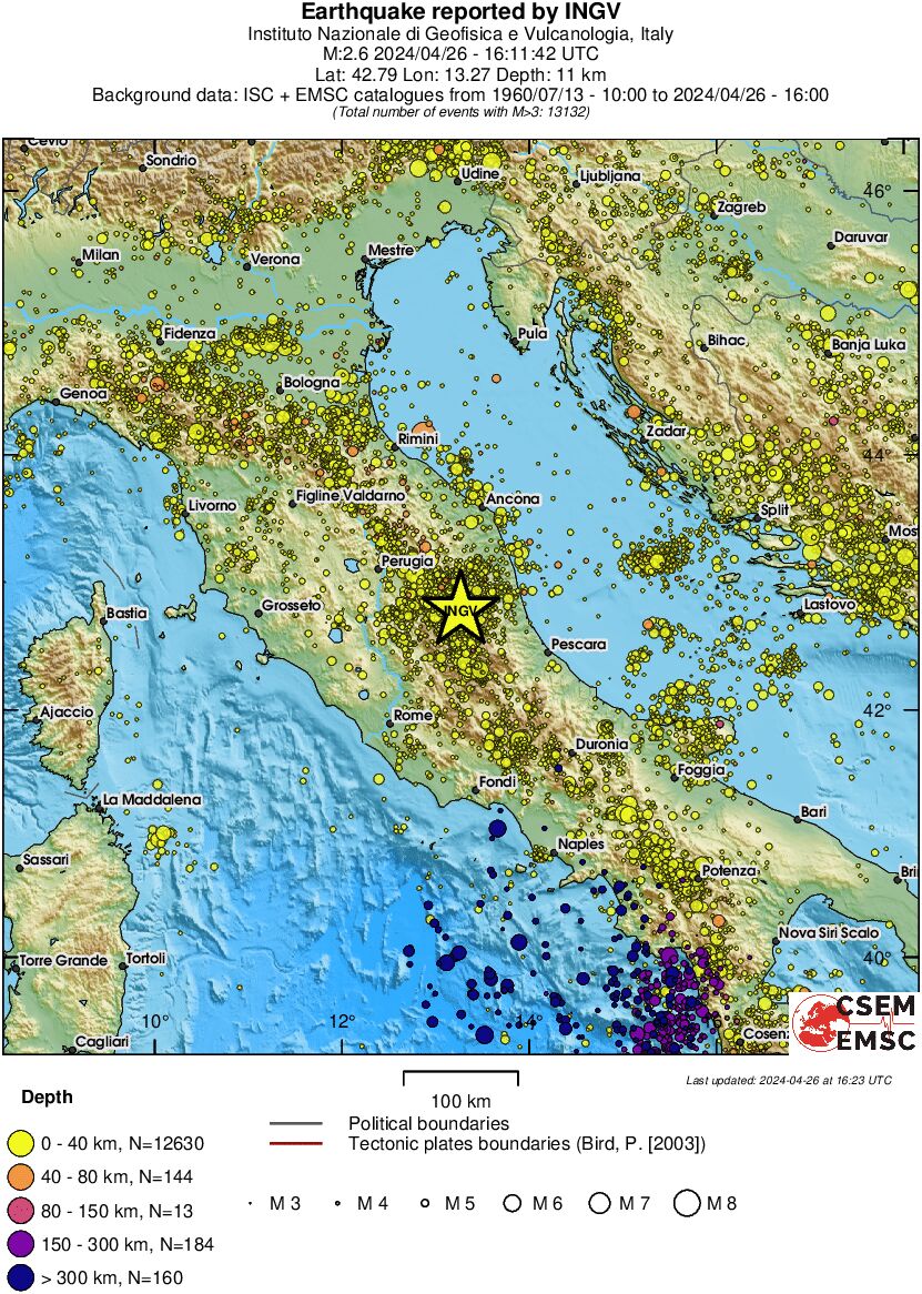 regional historical seismicity