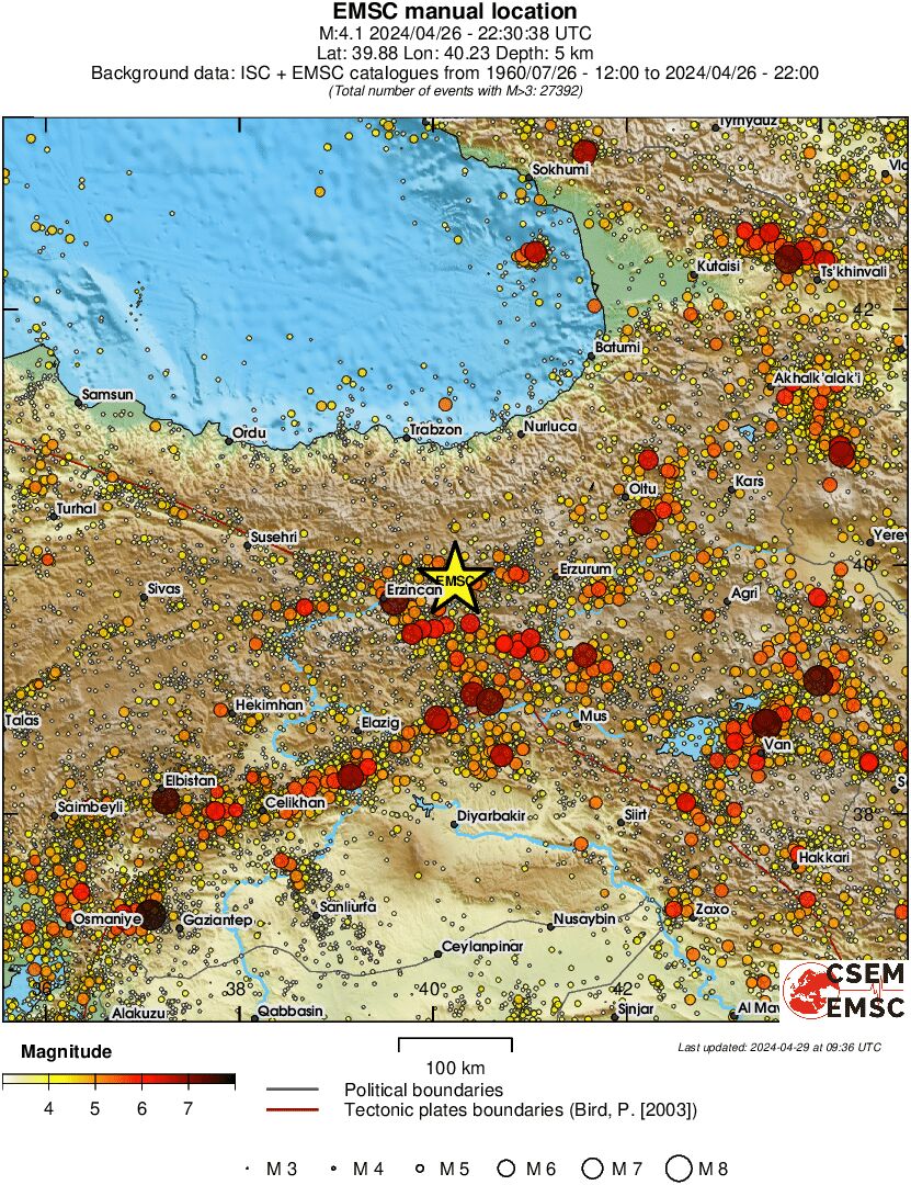 regional magnitude historical seismicity