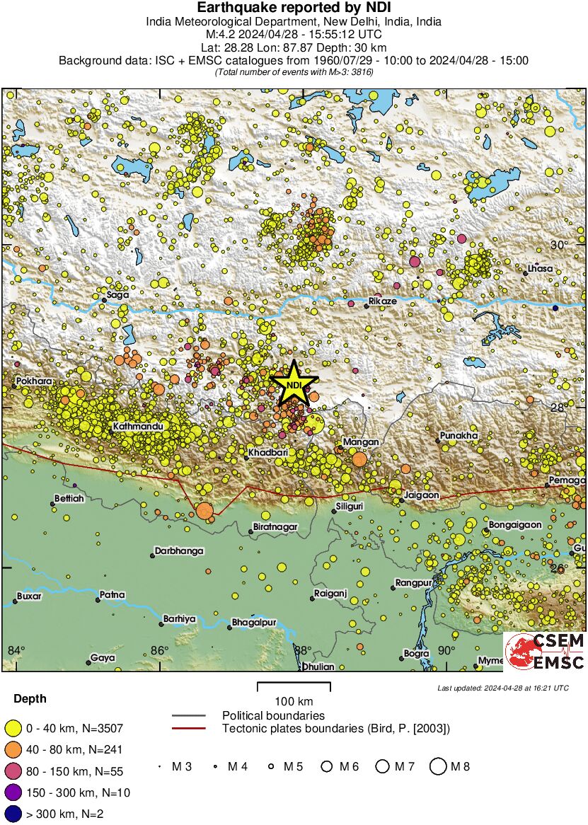 regional historical seismicity