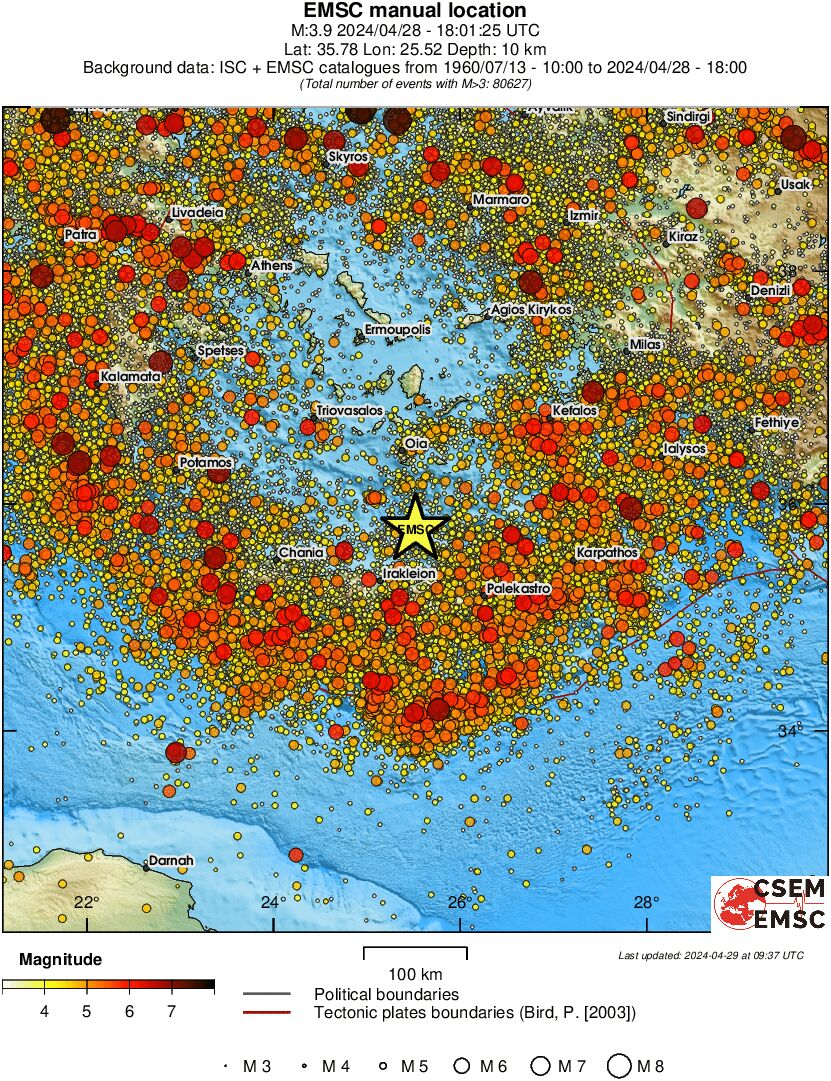 regional magnitude historical seismicity