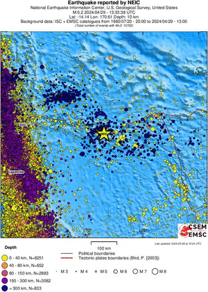 regional historical seismicity
