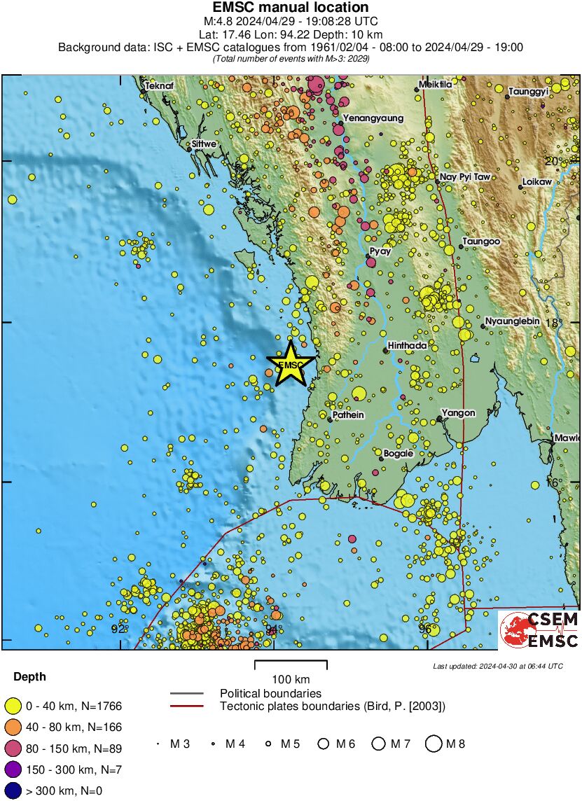regional historical seismicity