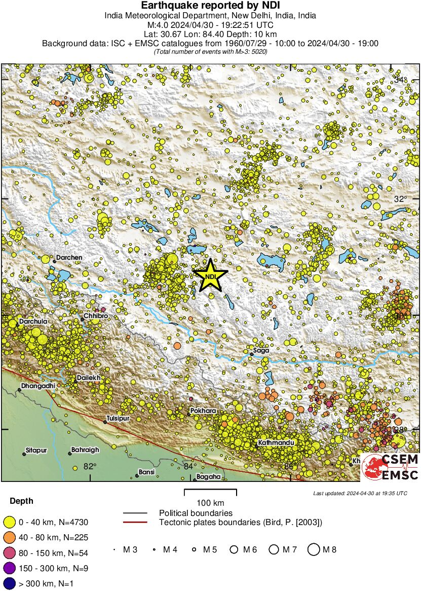 regional historical seismicity