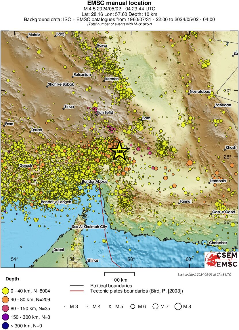 regional historical seismicity