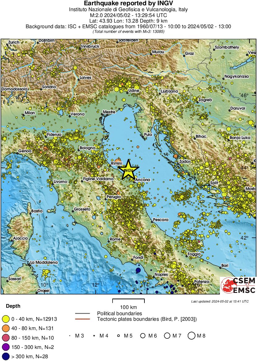 regional historical seismicity