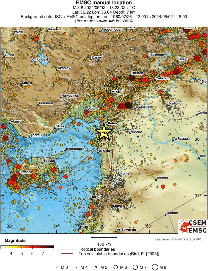 regional magnitude historical seismicity