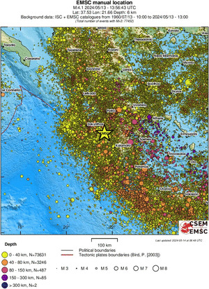 regional historical seismicity