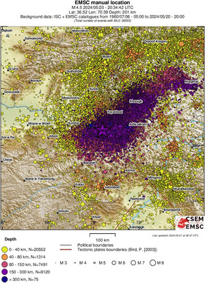 regional historical seismicity