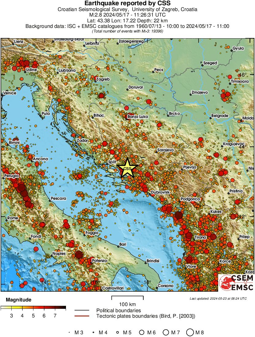 regional magnitude historical seismicity