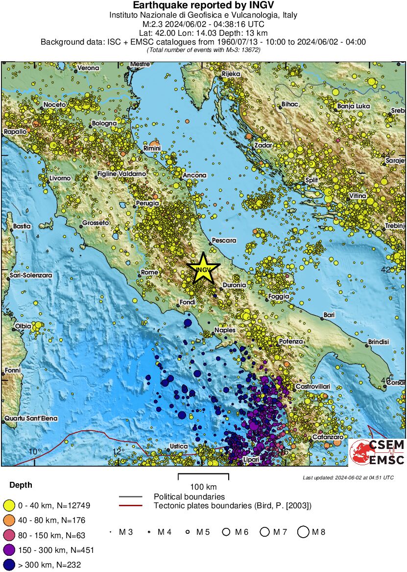 regional historical seismicity