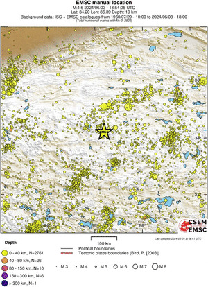 regional historical seismicity