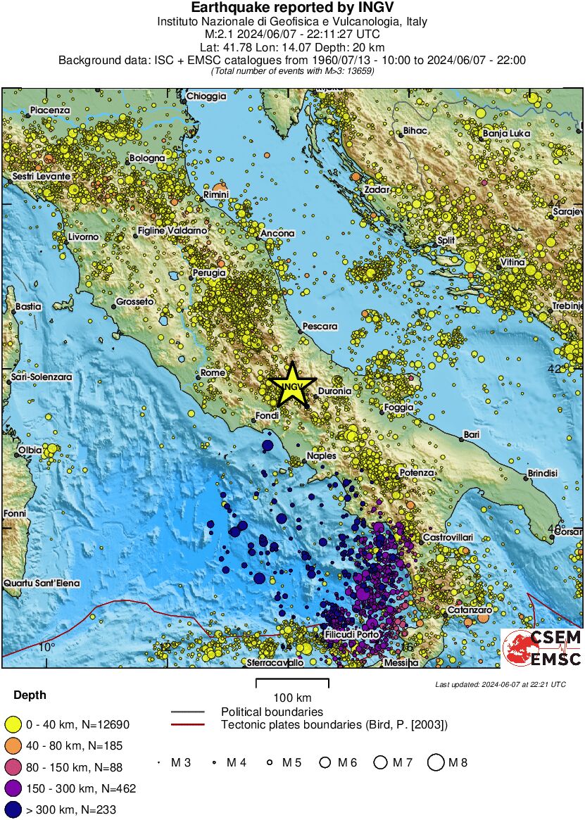 regional historical seismicity