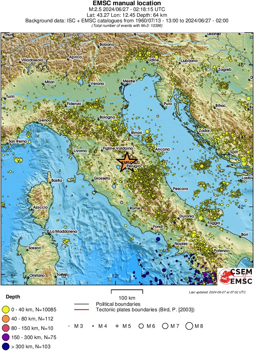 regional historical seismicity