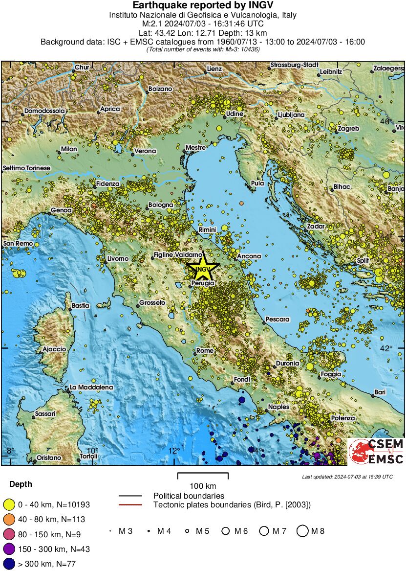 regional historical seismicity