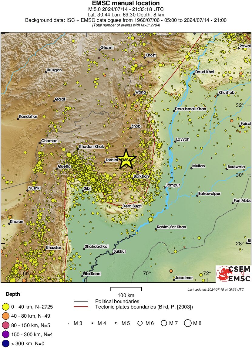 regional historical seismicity